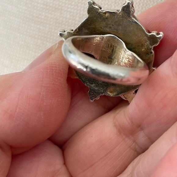 One of a kind Cloisonné sterling ring by Paulette - Picture 4 of 6